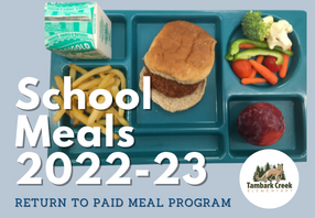  School meals 2022-23 Return to paid meals